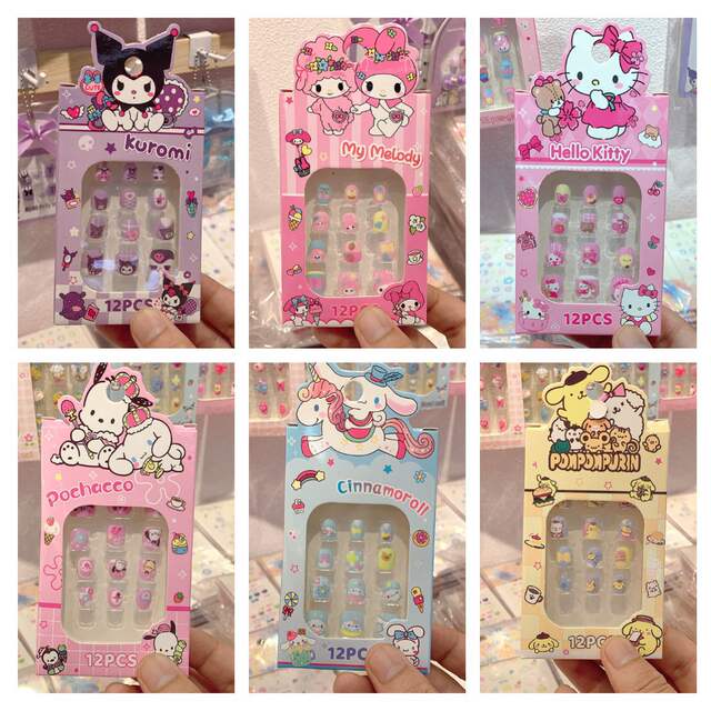 Sanrio Children's Nail Stickers Girls Cute Fun Nail Stickers Student Nail Stickers Sweet Nail Stickers Children Wear Nail Stickers detail 6