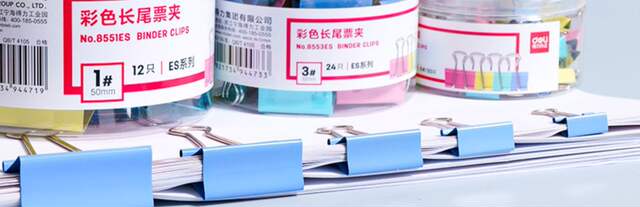Deli 8551/8555ES Color Long Tail Clip Small Medium Ticket Clip Large Dovetail Clip Metal Ticket Clip detail 6