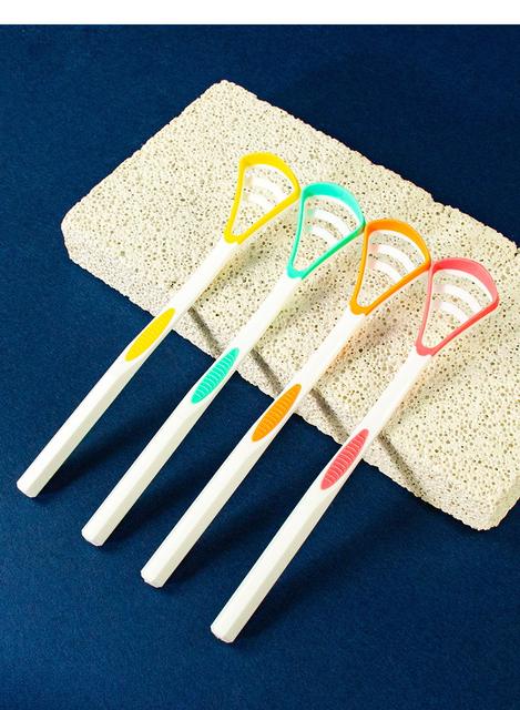 Youjie tongue care scraper tongue coating cleaner tongue scraper remove bad breath oral care independent pack tongue brush detail 4