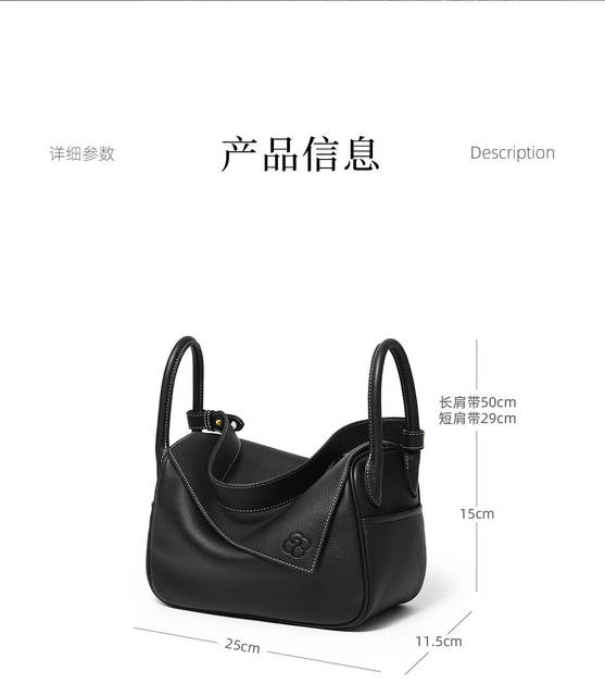 【Wang Churan's Same Style】Gongxuan Yuanbao Bag Made of Top-Layer Cowhide, Pillow Bag, Single Shoulder Crossbody Bag, Commuter Underarm Bag, Trendy detail 8
