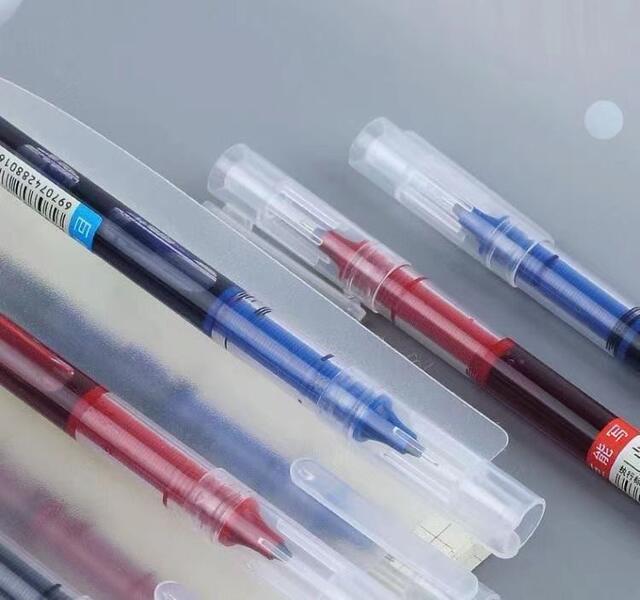 Direct Liquid Gel Pen Quick-drying Large Capacity Ball Pen 0.5 Student Needle Red Brush Office Sign Pen detail 7