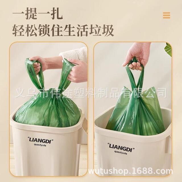 Thick Large Garbage Bags, Large Size, Thickened Household Tote-Style Black Vest-Style Food Waste Bags, Kitchen Commercial Large Plastic Bags detail 3