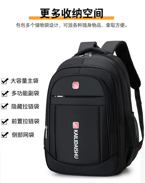 New Kangaroo Large-Capacity Computer Bag Business Casual Commuting Outdoor Travel School Bag Student Backpack Simple detail 7