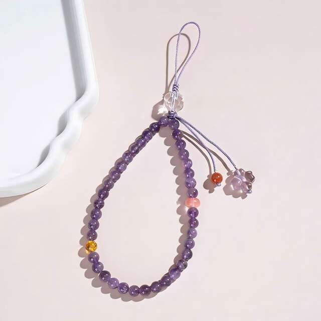 Nine Purple Fire Five Directions Fortune God Mobile Phone Chain Wrist Strap Pendant Peaceful Style Hanging Ornament Chain Mom's Gift detail 7