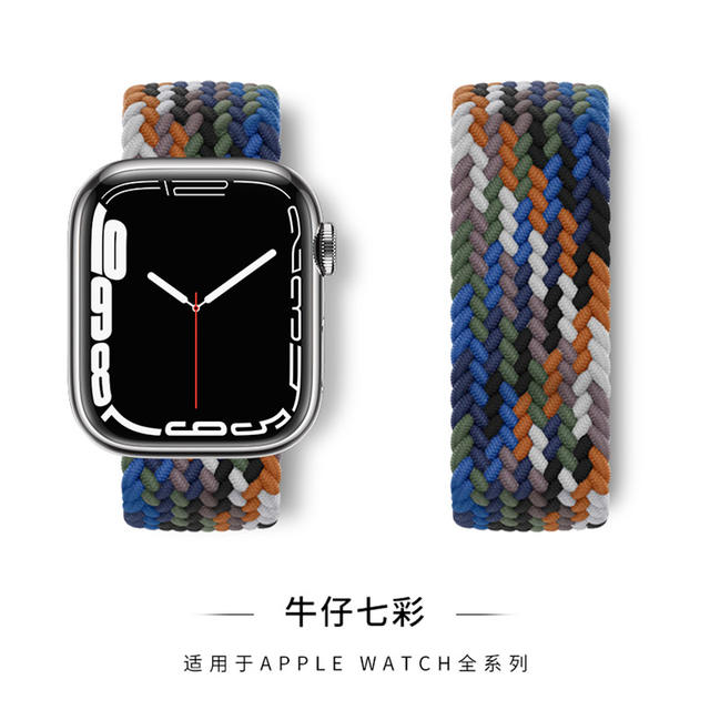 For Apple Watch Strap Single Loop Elastic Braided Nylon Strap iwatch8/7/se Universal Strap detail 11
