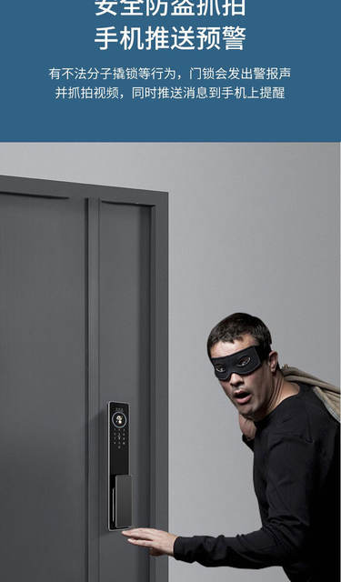 Ai Face Recognition Smart Lock, Home Smart Door Lock, Fingerprint Password Lock, Entry Door Anti-Theft Door Electronic Lock, Cross-Border detail 11