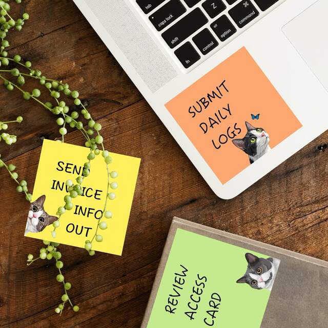 Cross-Border Creative Cat Sticky Notes with Strong Adhesive, Cute Small Notebooks, Colorful Sticky Notes, Small Strips for Marking, Suitable for Students detail 9