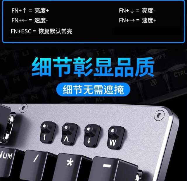 Hp Gk100F Mechanical Keyboard 104 Keys Wired Gaming Keyboard for Laptops and Desktops Lol Blue Switch detail 12