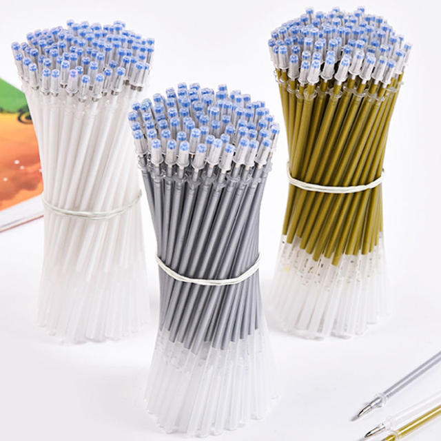 White highlight refill gold silver fluorescent refill DIY black cardboard Journal pen color neutral refill wholesale detail 1