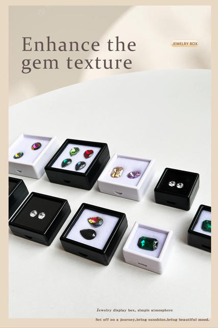 Acrylic Transparent Loose Stone Box Storage Box Jewelry Storage Diamond Gem Display Box Jewelry Sample detail 2