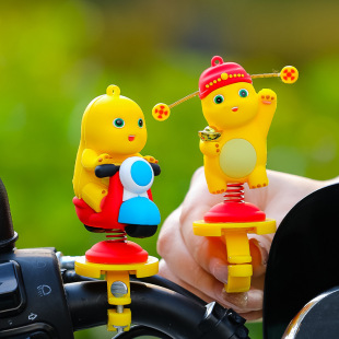 Car Ornaments Cute Cartoon Doll Windmill Electric Car Bicycle High-End Car Summer Decoration Car Decoration detail 7