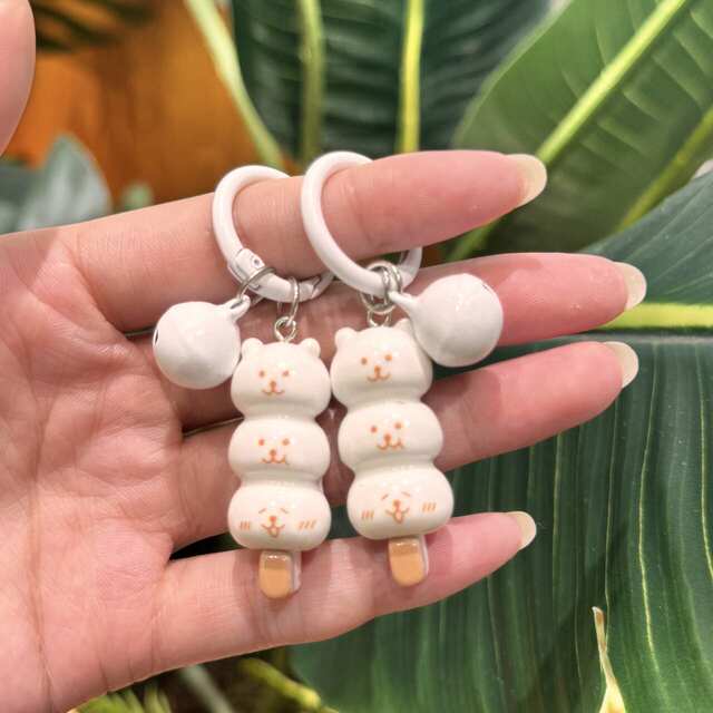 Super Cute Self-Deprecating Bear Keychain Popsicle Cute and Sweet Cartoon Girl Mobile Phone Chain Bag Bestie Pendant Gift detail 2