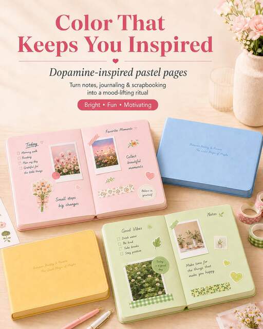 Thickened Colorful Brick Notebook 720 Pages Thickened Colorful Brick Book Pu Leather Cover A5 720 Pages Colorful Brick Book detail 5