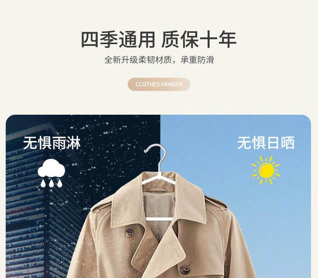 Hanger Bold Household Non-slip Seamless Hanger Wholesale Drying Plastic Adult Hanging Clothes Support detail 12