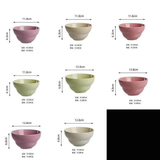 Ceramic Bowl with Two Handles for Home Use, Underglaze Color Soup Bowl, Noodle Bowl, Rice Bowl, Salad Bowl, Large Bowl, Double-Handle Bowl for Meals detail 7