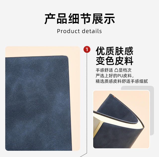 Business A5 Sheepskin Notebook Custom Gift Box Set Office Notepad Souvenir Gift Diary Notebook Customization detail 8