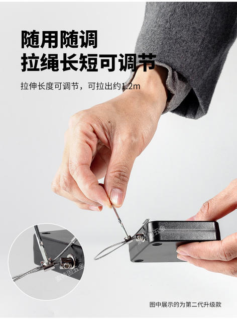 Door Closer Hole-free Thick Pull Rope sliding door sliding door bedroom door simple light automatic rebound door closing artifact detail 10