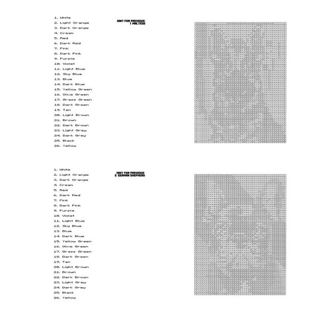 Cross-Border Spot Hot Selling Pixel Art Coloring Book 50 Different Puppies Animal Theme Digital Coloring Book detail 5