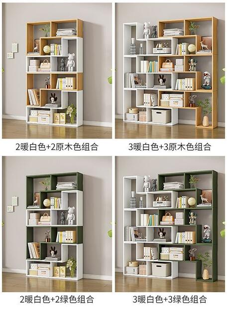 Simple Modern Combination Bookshelf and Bookcase, Creative Corner Bookshelf, Bedroom Floor-Standing Simple Storage Rack, Partition Display Rack detail 8