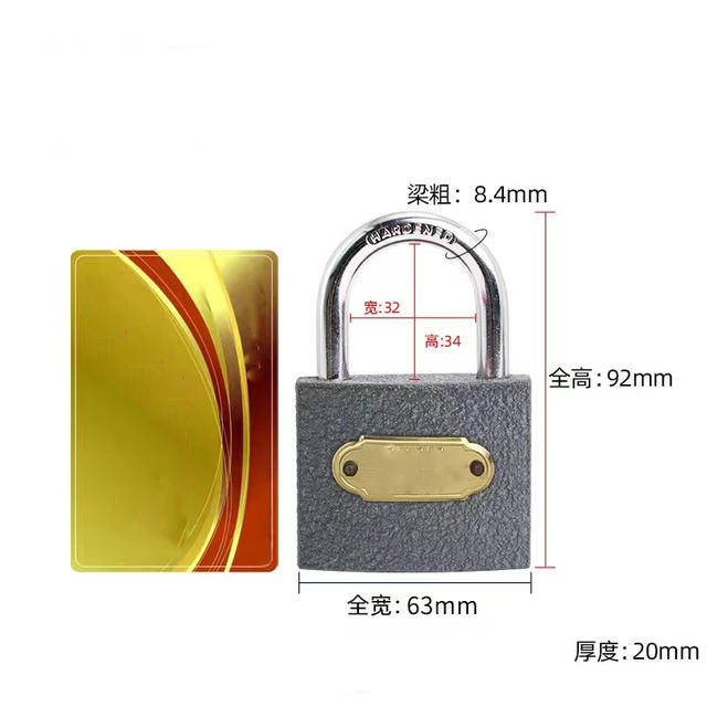 Wholesale Ring-Shaped Iron Padlock, Single-Bar Padlock, Iron Padlock, Gray Lock for Home Use, Student Dormitory Lock, Safe and Anti-Theft detail 10