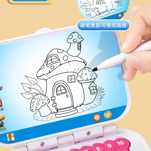 Tiktok Popular Children's Early Education Machine Toy Computer Learning Kids Intelligence Baby Tablet Training Notebook Practice detail 11