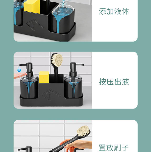 Sponge Soap Dispenser, Soap Dispenser for Kitchen and Bathroom, Soap Bottle Dispenser, Liquid Soap Dispenser detail 8