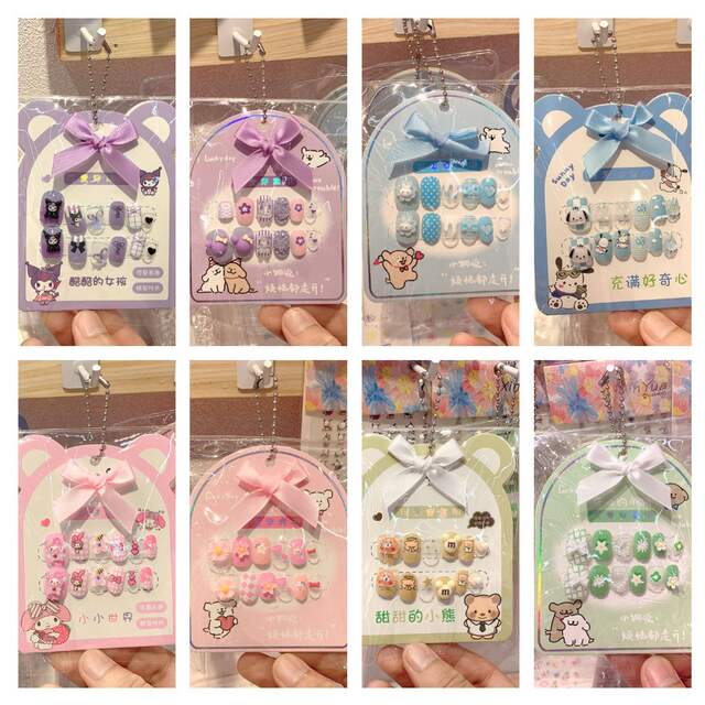 Sanrio Children's Nail Stickers Girls Cute Fun Nail Stickers Student Nail Stickers Sweet Nail Stickers Children Wear Nail Stickers detail 5