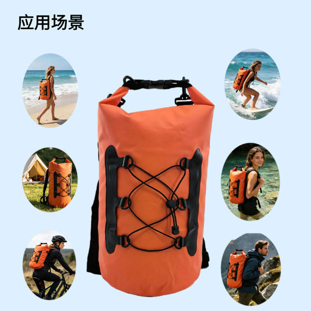 Outdoor Waterproof Bucket Bag Pvc Thickened Rafting and River Trekking Dry Bag Large Capacity Waterproof Storage Bag Camping Cycling Portable detail 8