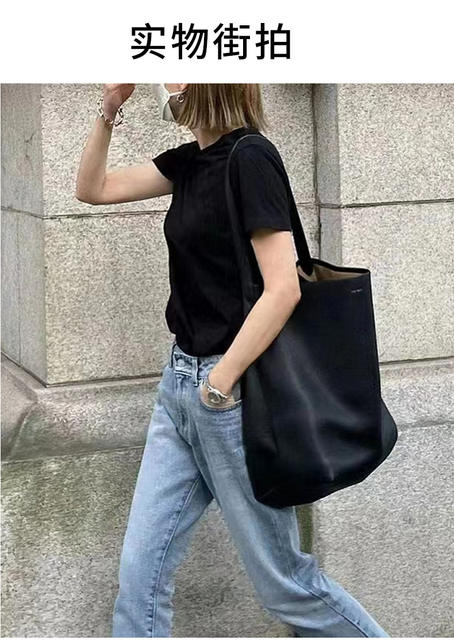 Therow Pebbled Leather Bucket Bag, Bucket-Shaped Cowhide Large-Capacity Minimalist Shoulder Bag, High-End Handbag detail 9