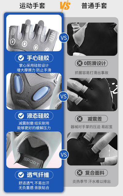 Fitness Gloves Anti-cocoon Anti-slip Wear-resistant New Half-finger Training Gloves Sports Riding Gloves Wholesale for Men and Women detail 7