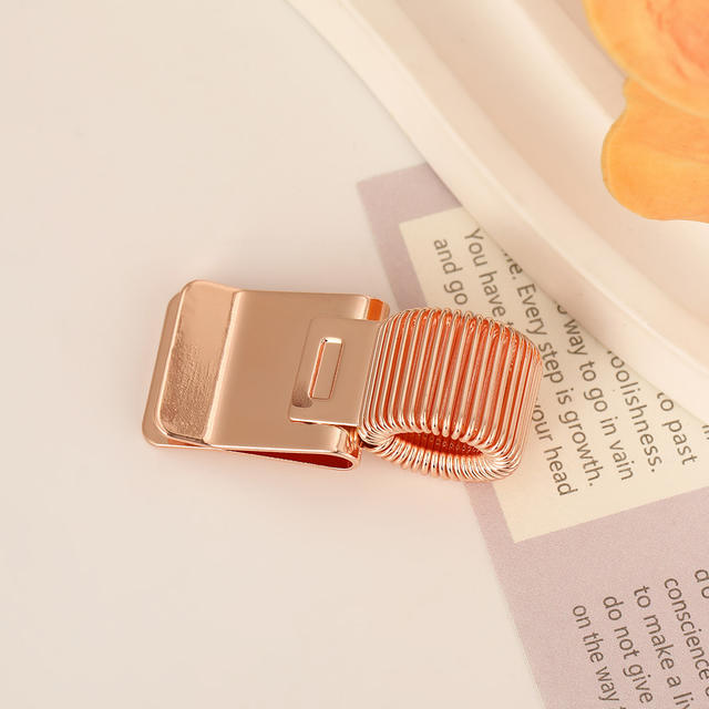 Cross-Border Journal Fixed Spring Pen Clip Stationery Portable Notebook Book Clip Electroplated Manganese Steel Pen Clip Accessories detail 8