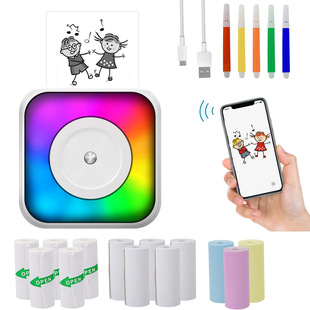 Self-adhesive small portable wireless thermal photo printer pocket student mini wrong label printer detail 5