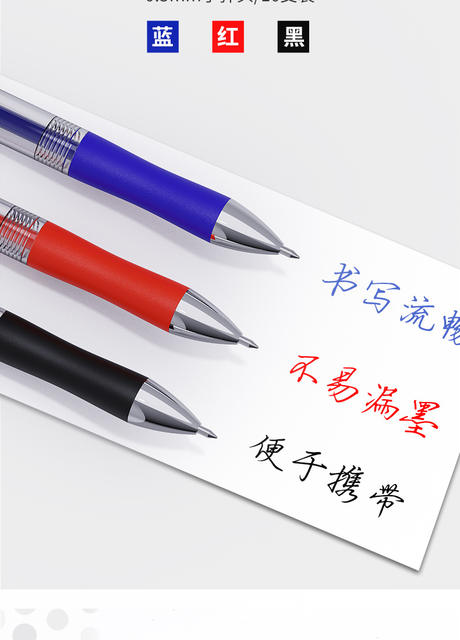 K35 Press Gel Pen for Students Black Carbon Signature Press Ball Press 0.5 High-end Office Water Pen detail 6