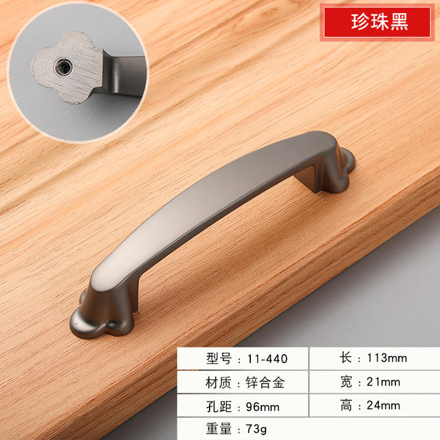 Manufacturer's new zinc alloy handle modern minimalist wardrobe cabinet handle single hole small handle furniture hardware handle