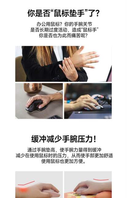 2025 New Creative Text Wrist Rest Mouse Pad for Women, Non-Slip Hand Rest, Office Laptop Keyboard Desk Pad for Men detail 2