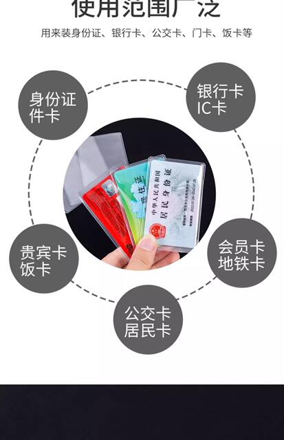 Multifunctional Id Card Protective Cover, Card Holder, Bank Card Id Cover, Frosted Anti-Magnetic Waterproof Transparent Card Storage Cover detail 6