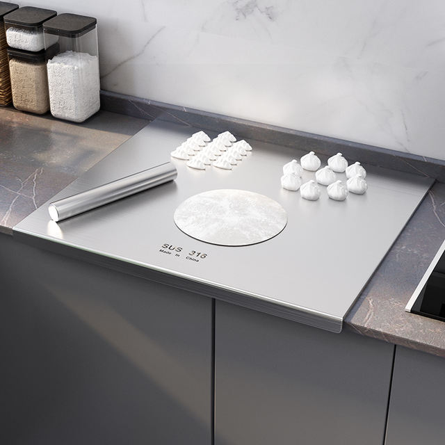 316 Stainless Steel Cutting Board, Antibacterial and Mold-Resistant, for Kitchen Use, Double-Sided, Extra Thick, Food-Grade Chopping Board