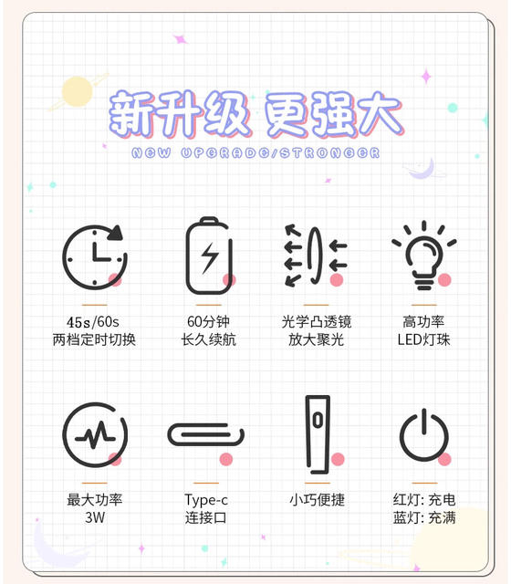 Nail Art Light Small Portable Handheld Nail Art Light Therapy Machine Power Storage Curing LED Mini Baking Light Quick Drying detail 2