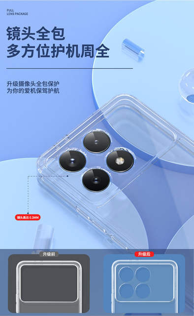 Redmi K70 Case Suitable for Xiaomi K70Pro Transparent Case K70E All-Inclusive Ultra-Thin Silicone Soft Shell Anti-Fall Protective Cover detail 6
