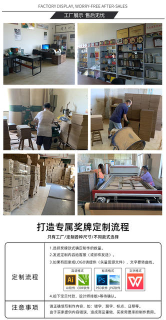 Medal Production Enterprise, Authorized Brand Certificate, Metal Plaque, Award Wooden Base, Manufacturer Wholesale, Copper Plaque, High-End Certificate detail 1
