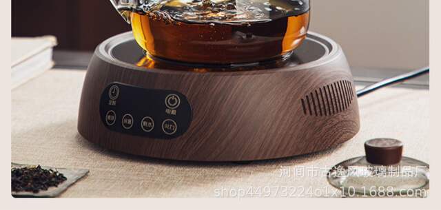 Glass Teapot with Handle for Boiling Water, Single Pot for Home Use, High-Temperature Resistant Tea Set, New Model X, Compatible with Electric Ceramic Stove Heating detail 9