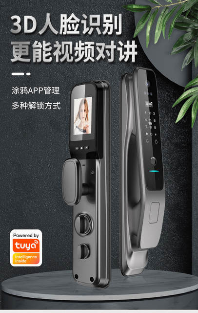 3D Face Recognition Smart Door Lock, Home Fingerprint Password Lock, Monitoring Electronic Lock, Cross-Border Anti-Theft Door Entry Door Lock detail 6