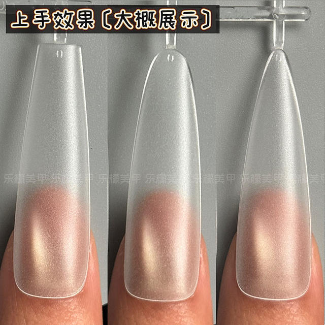 Lemeng Code Wear Nail Pieces No Carving and Grinding Ultra-thin Traceless Full Paste Half Paste Nail Patch Fake Nail 300 Pieces Pack detail 5
