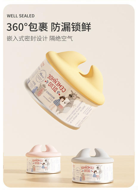Cartoon Cat-Proof Can Spoon with Sealing Lid, Multifunctional Can Opener, Wet Food Feeding Tool for Cats, Pet Supplies detail 3