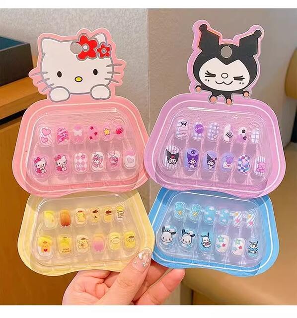 Sanrio Children's Nail Stickers Girls Cute Fun Nail Stickers Students Nail Stickers Girls Nail Stickers Children Wear Nail Stickers detail 9
