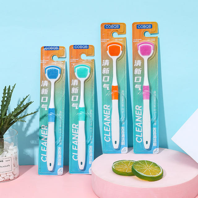 Factory direct supply tongue scraper toothbrush tongue cleaner removable tongue plate single tongue scraper in stock wholesale detail 4