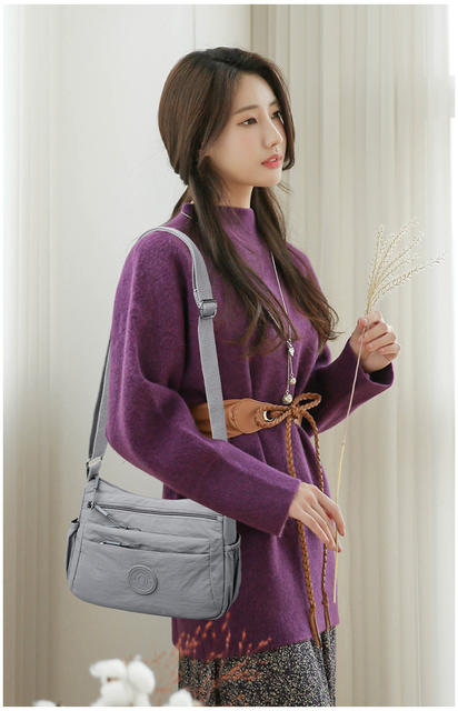 (with Laminated) New Multi-Compartment Casual Lightweight Shoulder Crossbody Bag, Fashionable Work Clothing, Simple for Middle-Aged and Elderly Mothers detail 12