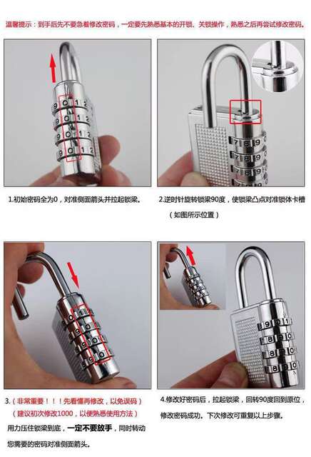 [Wheel password lock] waterproof anti-rust padlock suitcase lock gym wardrobe lock anti-theft lock detail 11