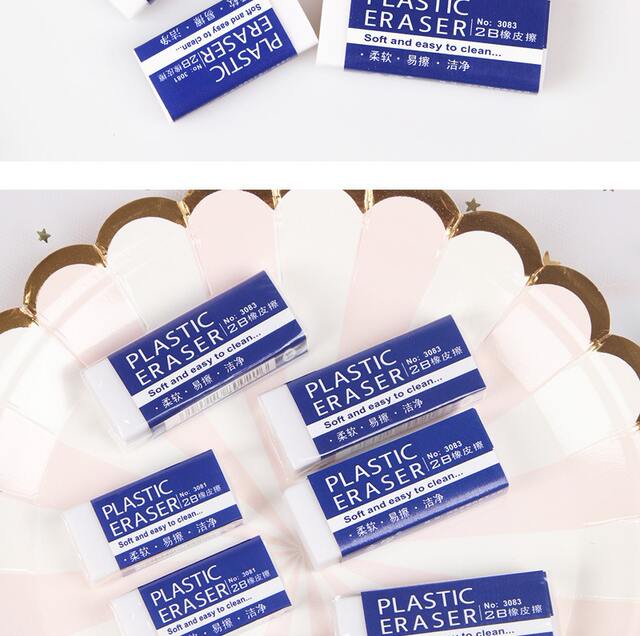 2B White Eraser Pencil Writing Large Eraser Rectangular Kidsren's Eraser Office Student Eraser Customization detail 7