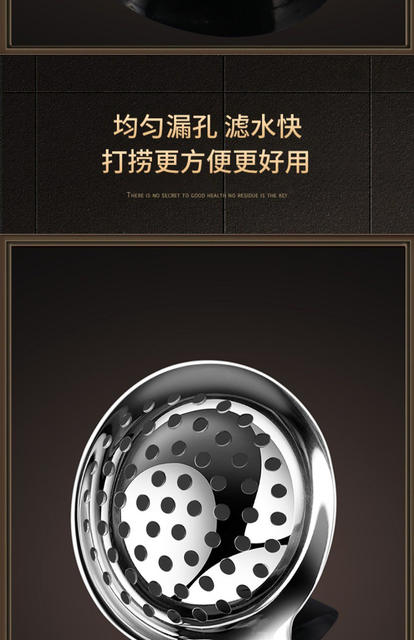Food Grade 316 Stainless Steel Soup Spoon Colander Set Large Long Handle Hot Pot Soup Spoon Household Commercial Kitchen detail 10